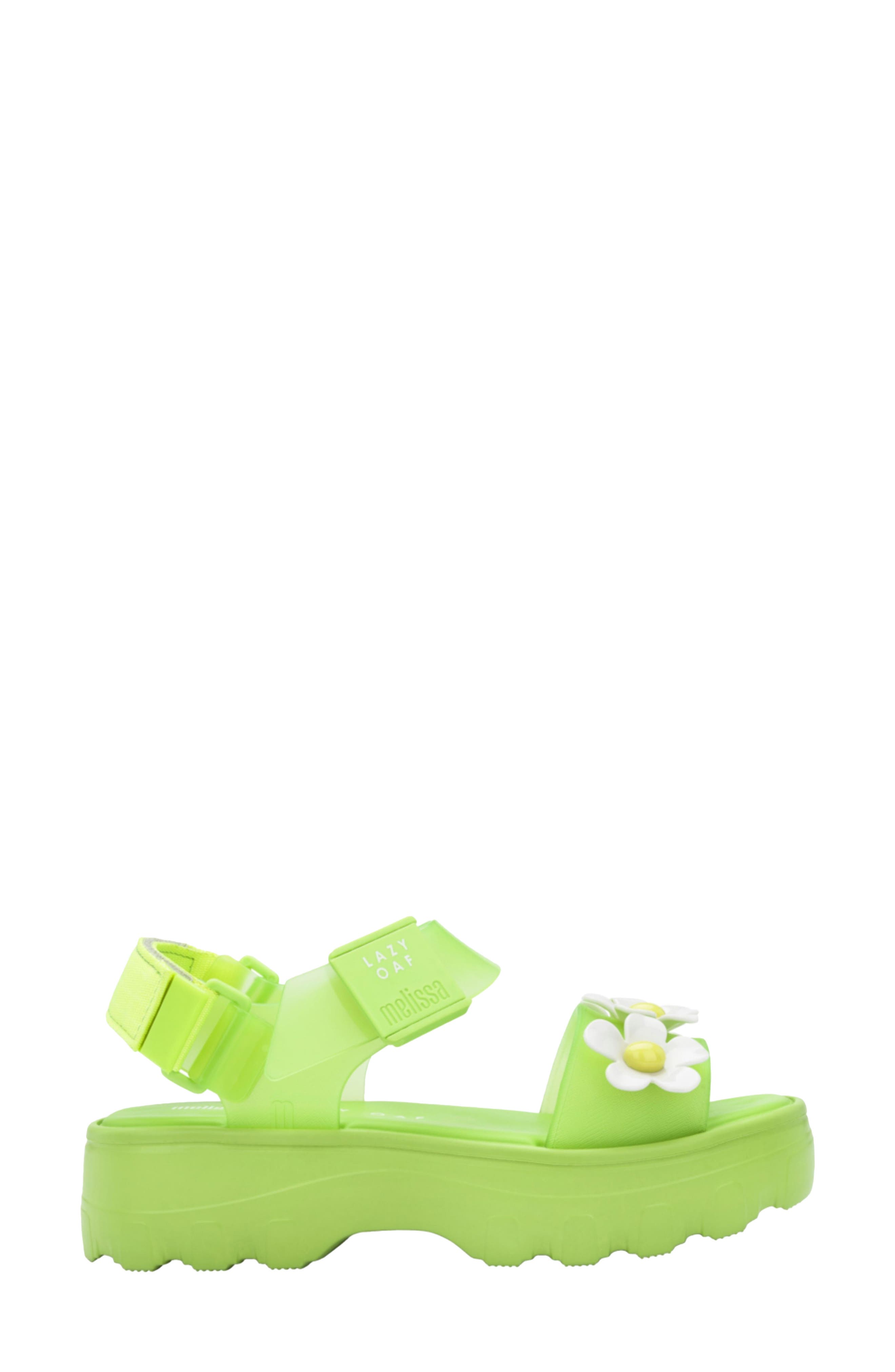 x Lazy Oaf Kick Off Lug Sole Platform Sandal, Alternate, color, GREEN/ WHITE/ YELLOW