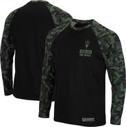 COLOSSEUM Men's Colosseum Black Arizona State Sun Devils OHT Military Appreciation Camo Raglan Long Sleeve T-Shirt