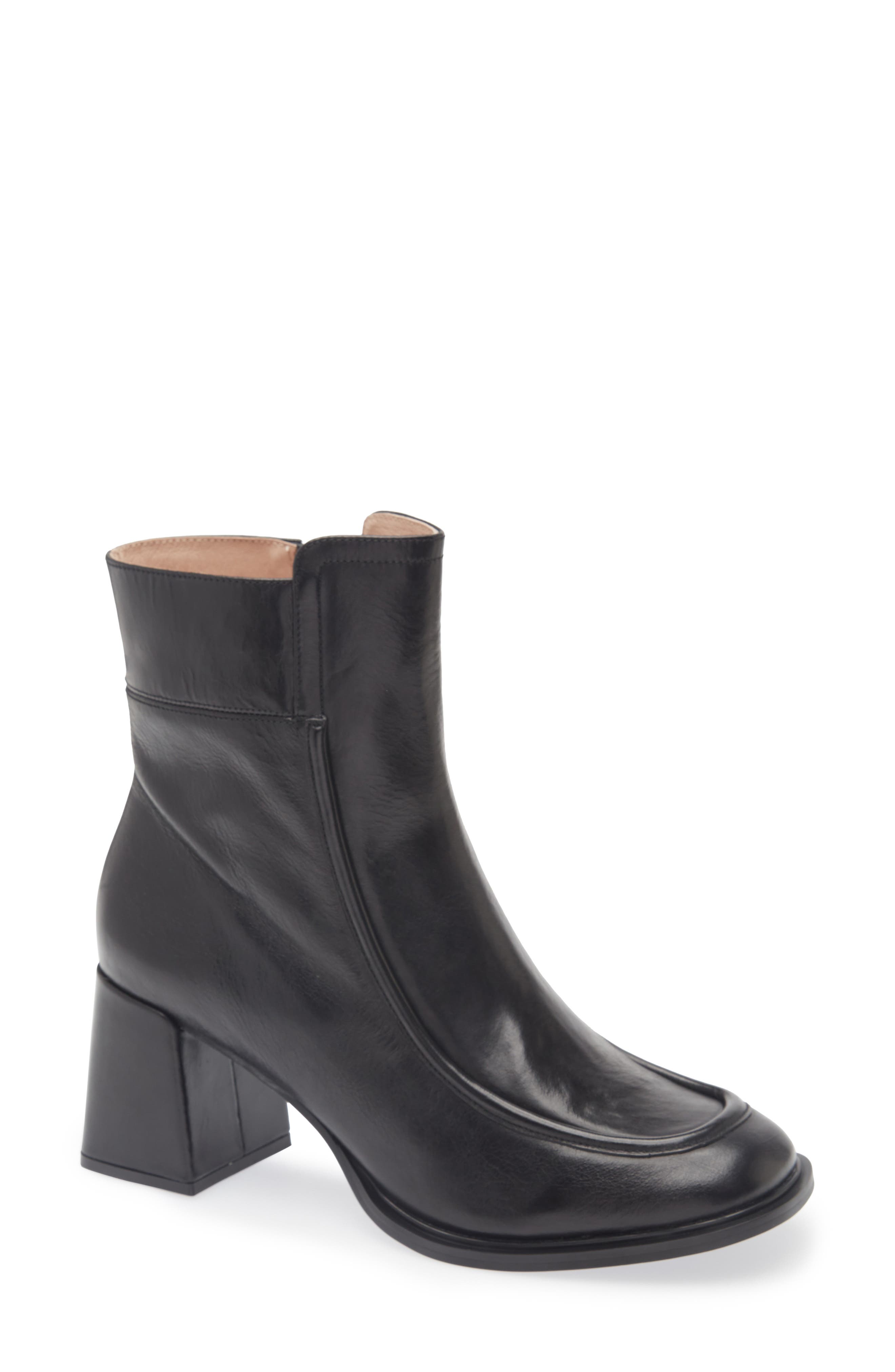 Chocolat Blu Haru Bootie, Main, color, Black Leather