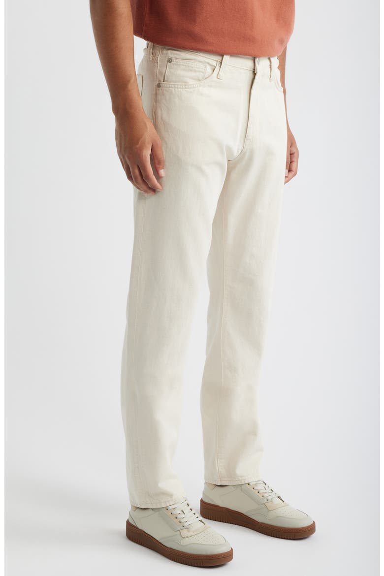 Zach Straight Leg Cotton & Linen Jeans, Alternate, color, ECRU LINEN DENIM