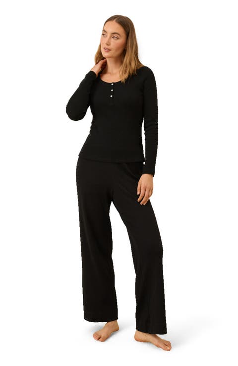 Dream Rib Wide Leg Lounge Pant Made with Organic Cotton