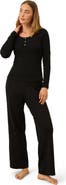 Pact Dream Rib Wide Leg Lounge Pant Made with Organic Cotton