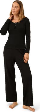 Pact Dream Rib Wide Leg Lounge Pant Made with Organic Cotton