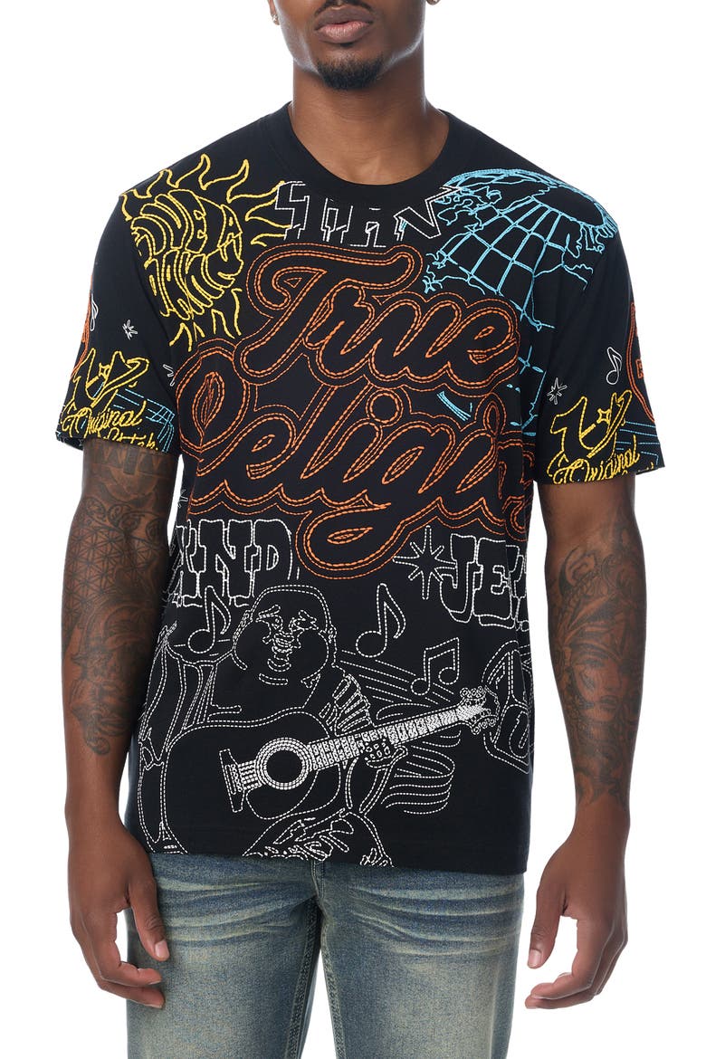 Trophy Graphic T-Shirt, Main, color, JET BLACK