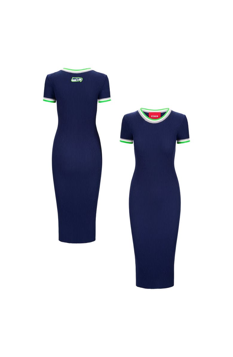 STAUD Women's STAUD College Navy/Green Seattle Seahawks Colleen Dress, Main, color, College Navy