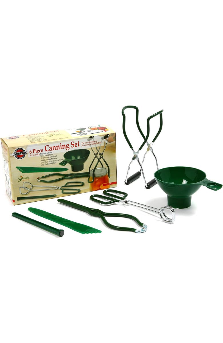 Norpro Essentials 6 Piece Canning Tools Set, Main, color, Green