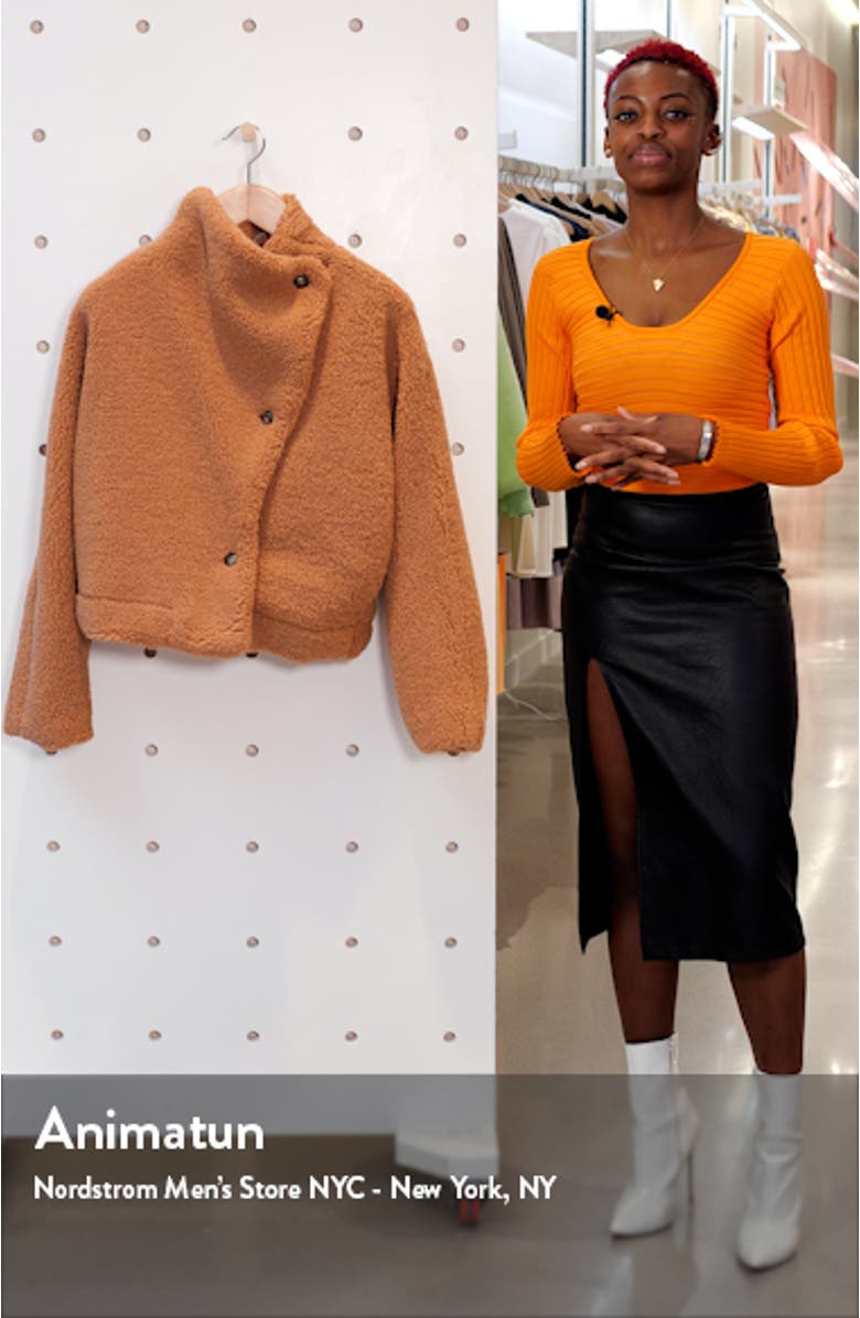 Izzy Wrap Teddy Coat, sales video thumbnail