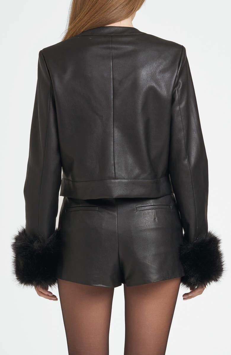 WAYF x CHÉRIE MADELEINE Faux Leather & Faux Fur Jacket, Alternate, color,