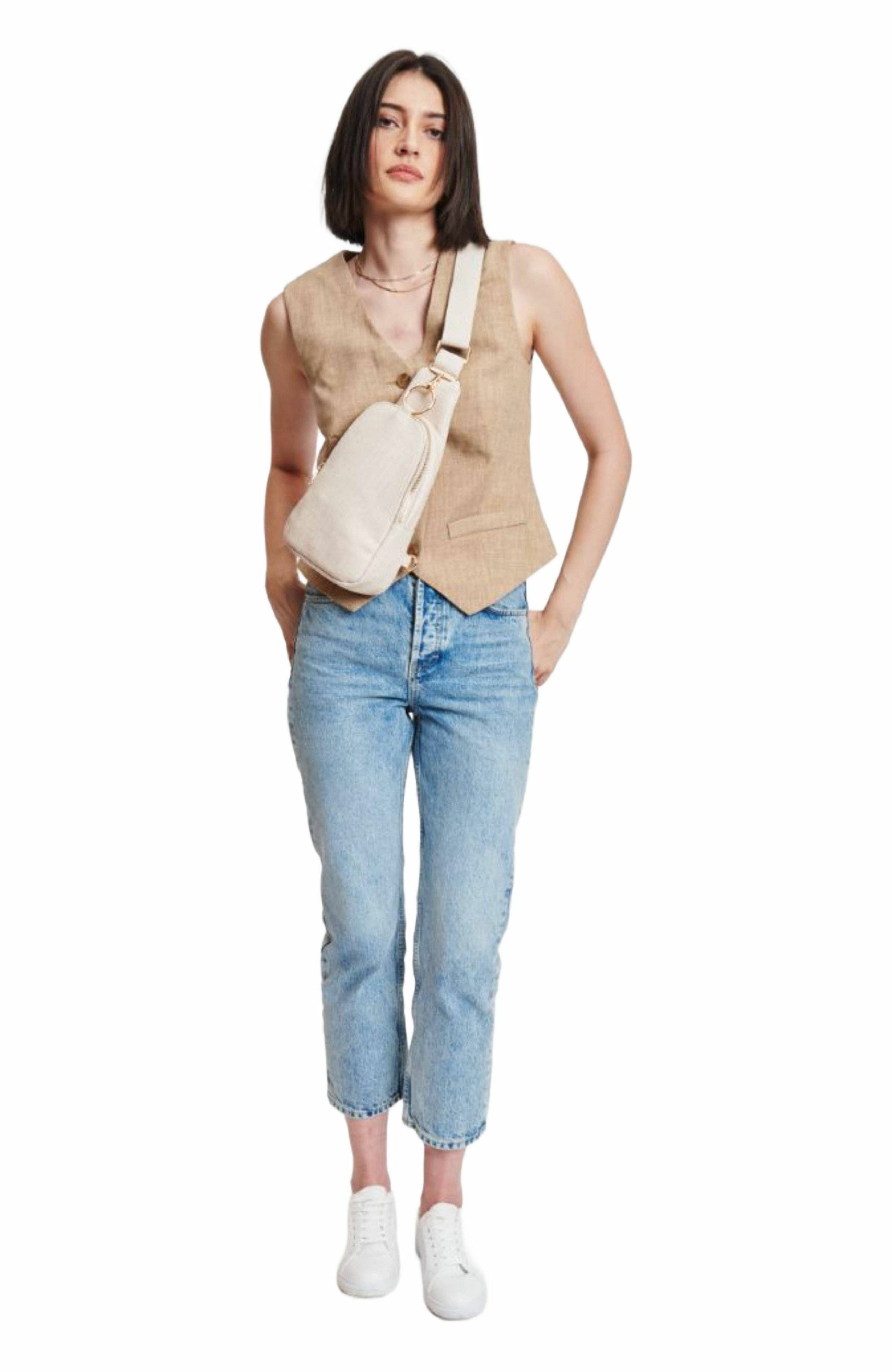 MODA LUXE Regina - Coated Canvas Sling Backpack, Alternate, color, 