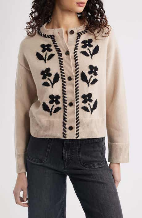 Mavie Intarsia Floral Cardigan