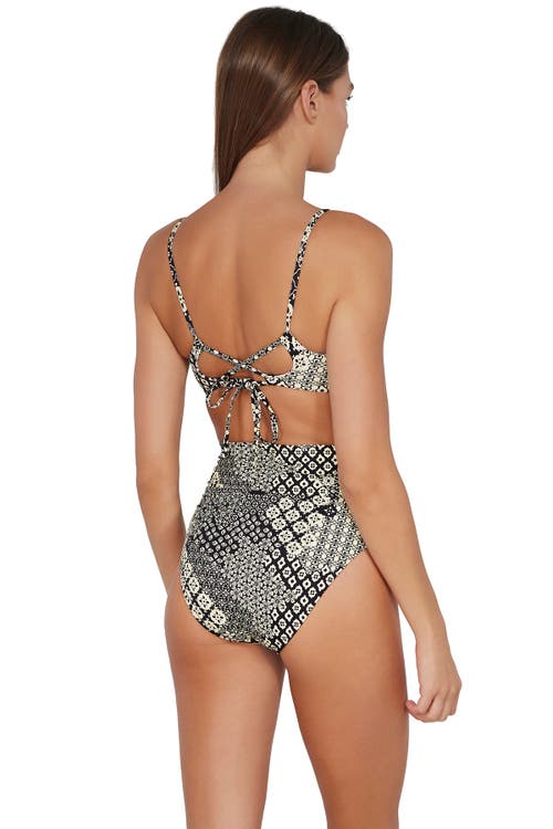 Sunsets Hannah High Waist In Venice Seagrass Texture