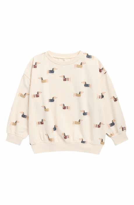 Kids' Dog Print Relaxed Sweatshirt
