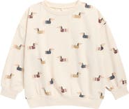 Rylee + Cru Kids' Dog Print Relaxed Sweatshirt