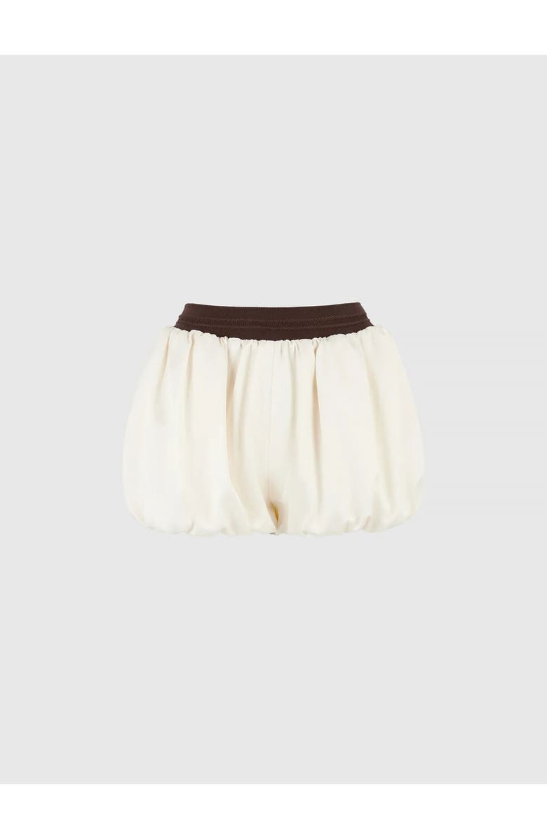 Manière De Voir Zoe Satin Balloon Shorts, Alternate, color, Ivory