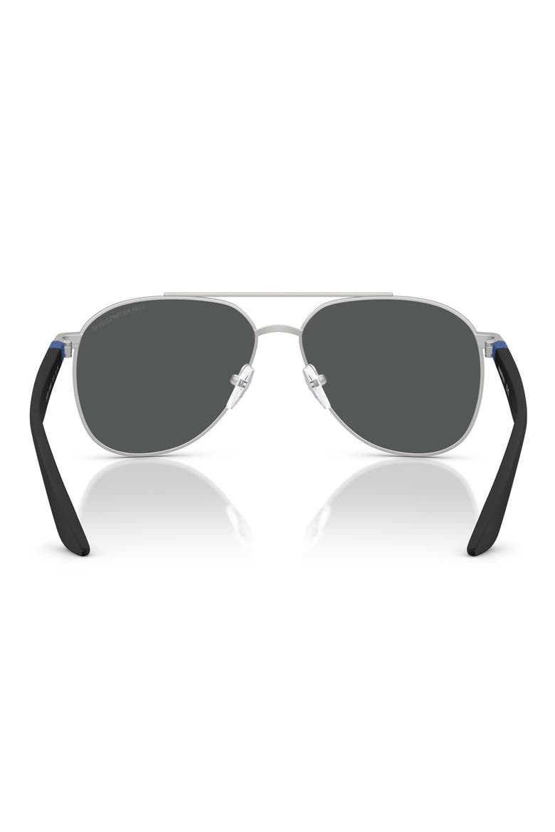 Kids' EK2001 53mm Pilot Sunglasses, Alternate, color, MATTE SILVER / DARK GREY