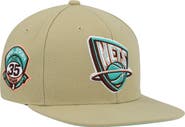 Mitchell & Ness Men's Mitchell & Ness Khaki New Jersey Nets 35th Anniversary Hardwood Classics Malibu Sunrise Fitted Hat