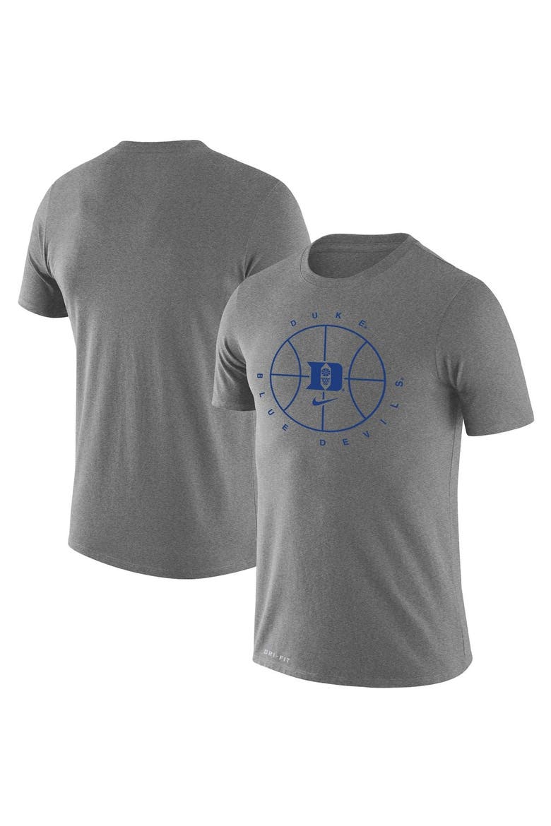 Men's Nike Heathered Gray Duke Blue Devils Basketball Icon Legend Performance T-Shirt, Main, color, Heather Gray