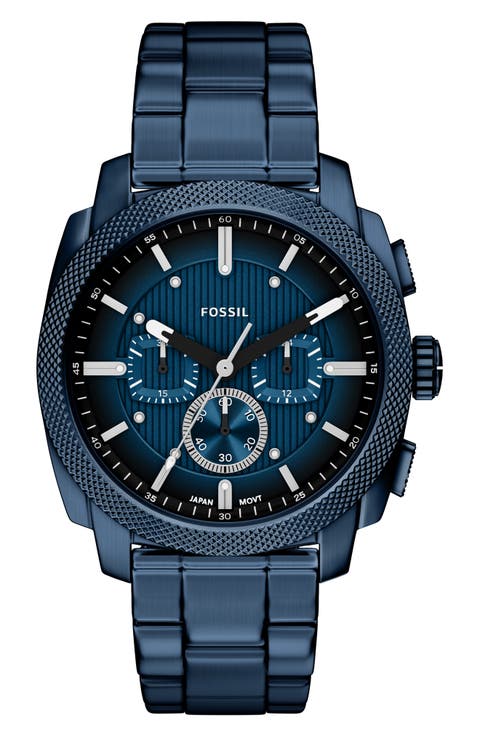 Machine Navy Chronograph Bracelet Watch, 44mm
