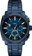 Fossil Machine Navy Chronograph Bracelet Watch, 44mm