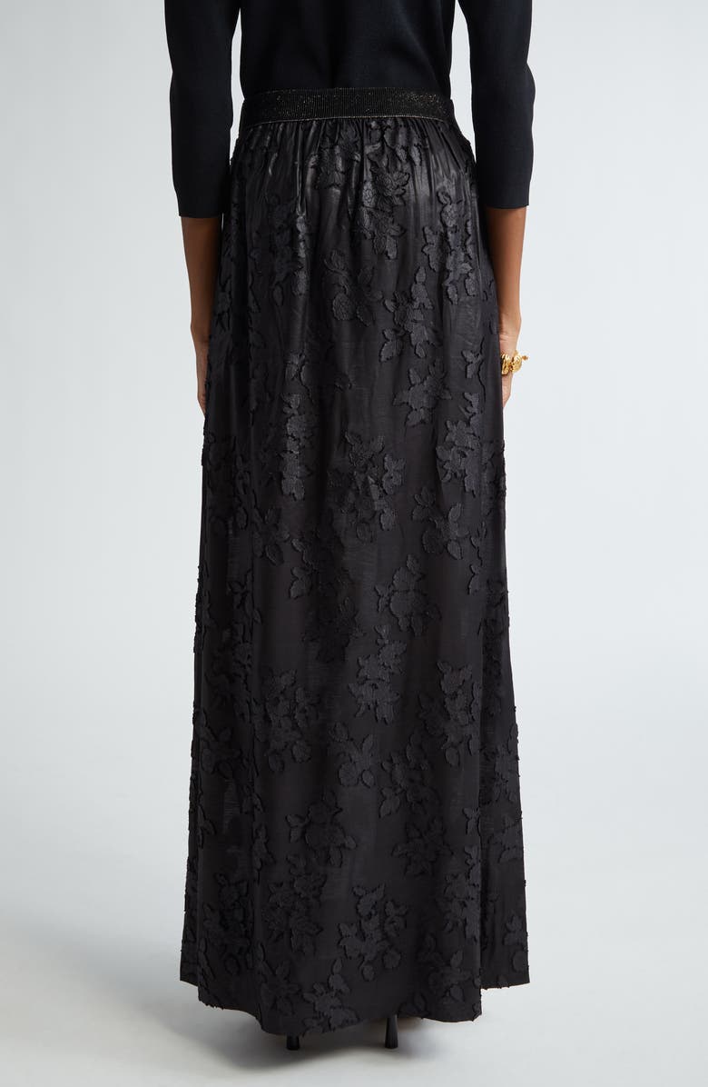 St. John Collection Floral Fil Coupé Skirt, Alternate, color,