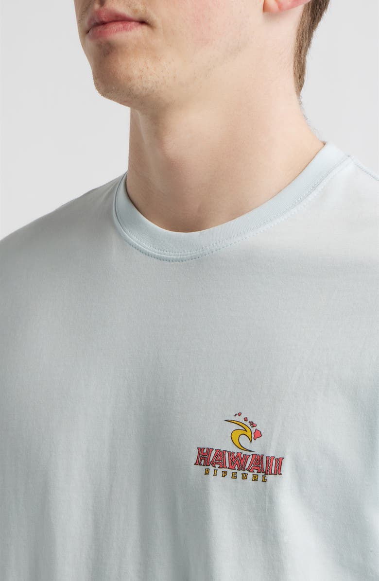 Rip Curl Hawaii Rooster Cotton Graphic T-Shirt, Alternate, color, Glacier Blue