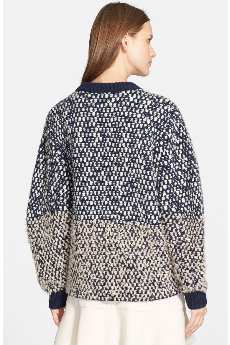 Bobble Knit Sweater, Alternate, color, NAVY