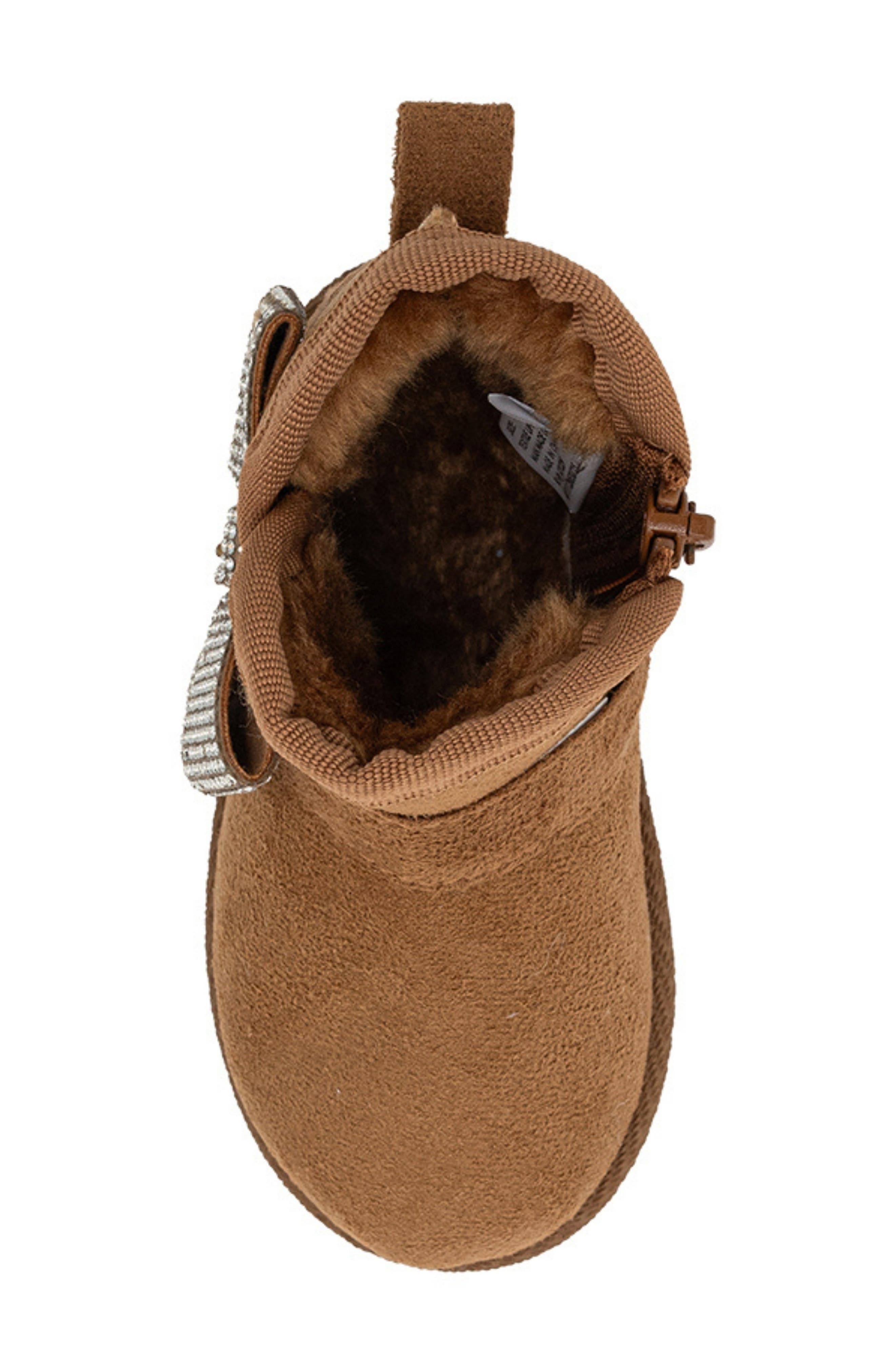 bebe Kids' Bow Embellished Winter Boot, Alternate, color, 