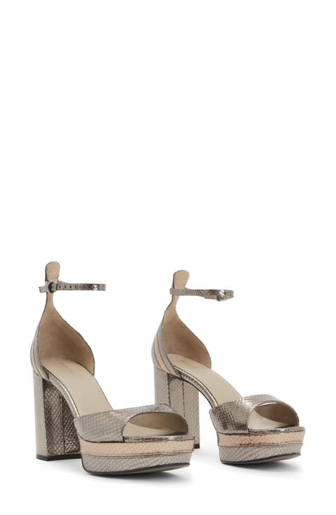 Tia Snake-Embossed Platform Heel (Women)