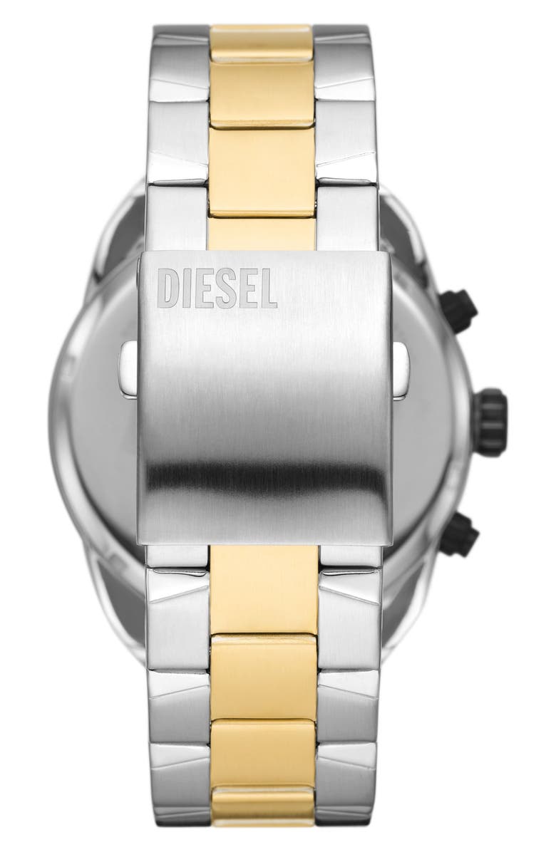 DIESEL<sup>®</sup> Spiked Two-Tone Bracelet Chronograph Watch, 49mm, Alternate, color, 2-Tone