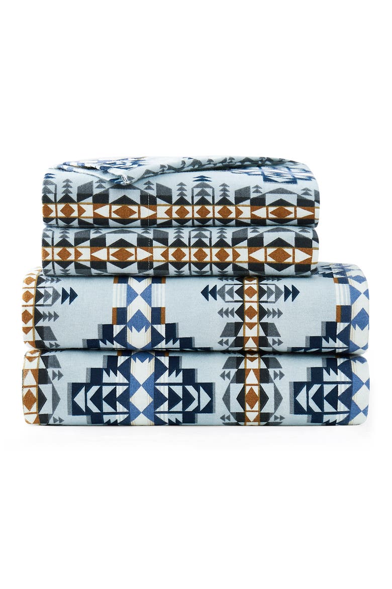 Flannel Sheet Set, Main, color, GRAY MULTI