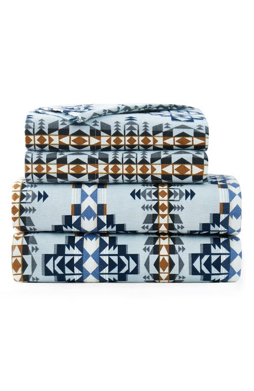 Pendleton Flannel Sheet Set In Blue