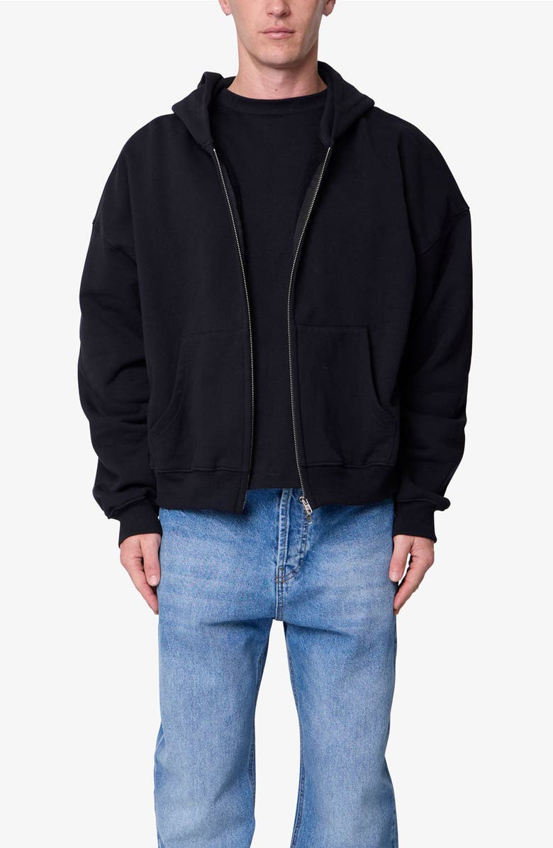 mnml Heavy Basic Cotton Zip Front Hoodie, Alternate, color,