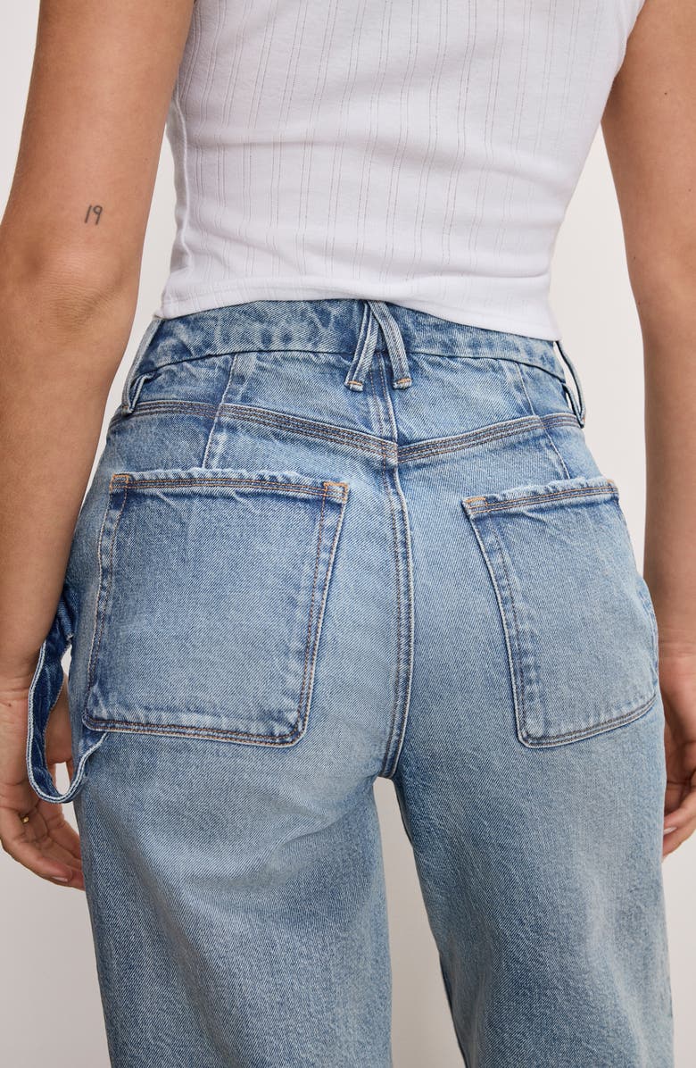 Good American Good '90s Relaxed Carpenter Jeans, Alternate, color, Indigo755