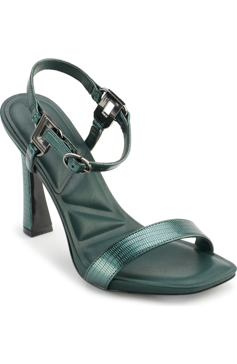 KARL LAGERFELD PARIS Cybil Ankle Strap Sandal, Main, color, Forest Green