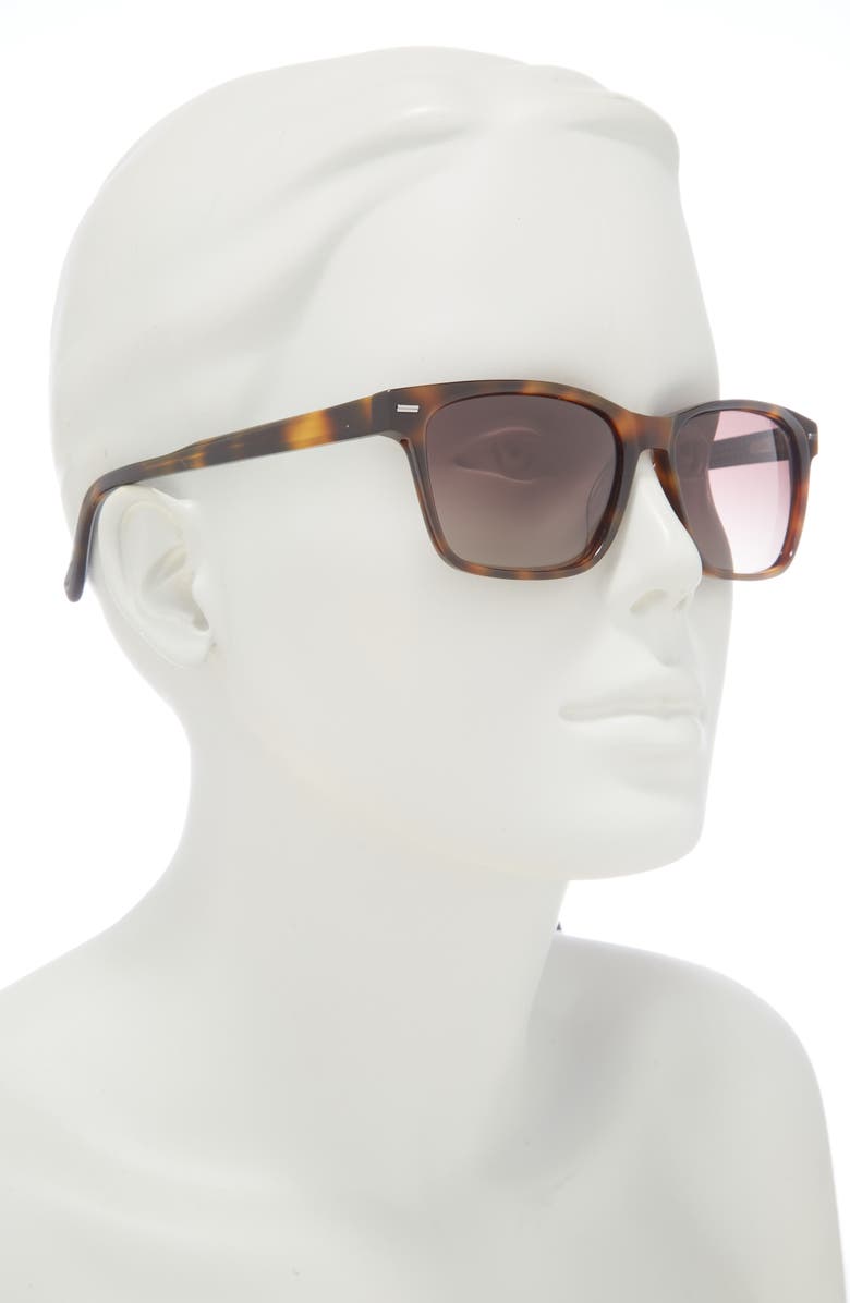 Ted Baker London 55mm Full Rim Rectangular Polarized Sunglasses, Alternate, color, 