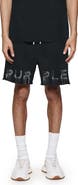 PURPLE BRAND Rhinestone Fleece Sweat Shorts