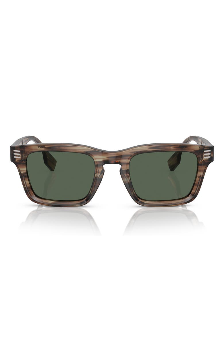Burberry 51mm Rectangular Sunglasses, Main, color, Green