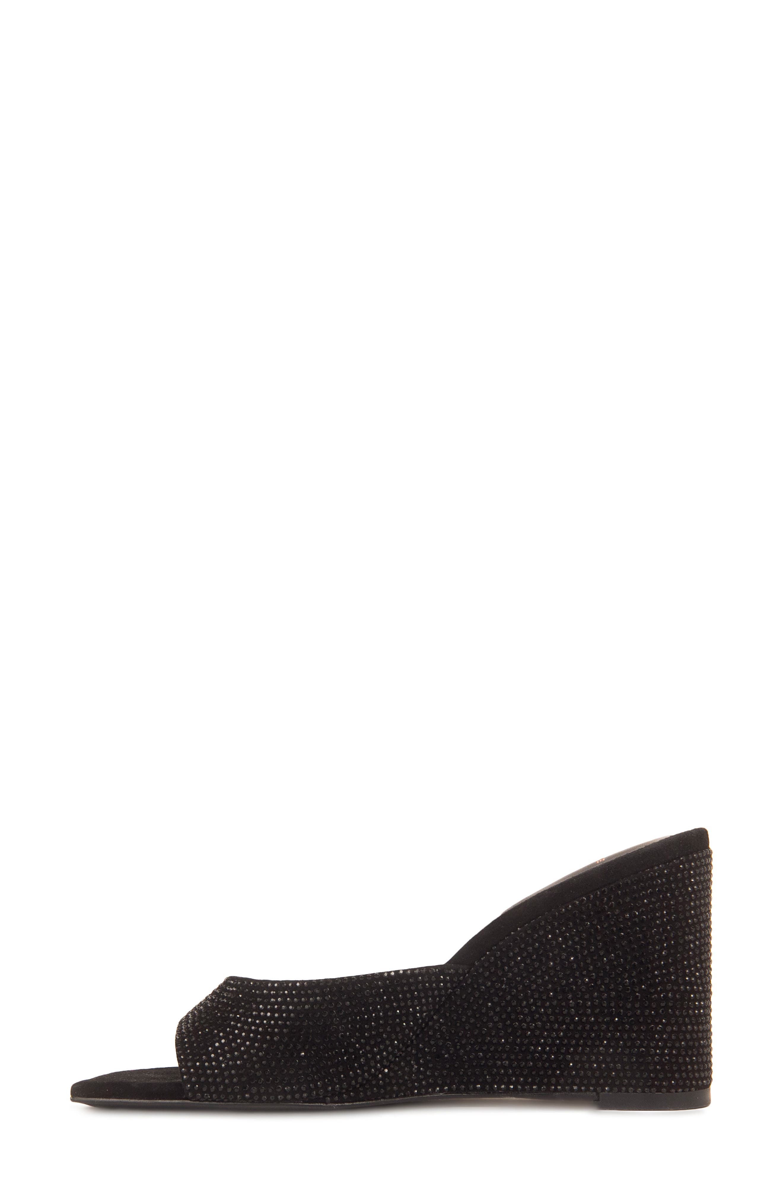 BLACK SUEDE STUDIO Paloma Crystal Wedge Sandal, Alternate, color, 