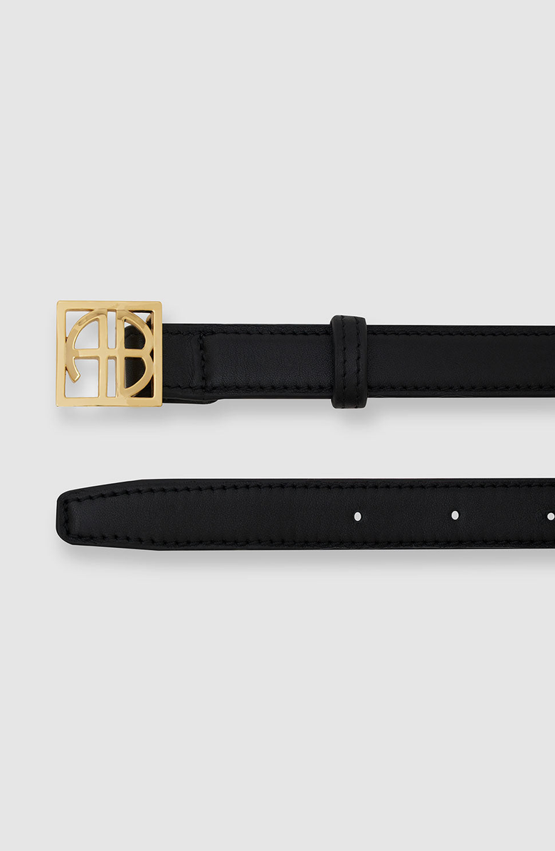 ANINE BING Monogram Belt, Alternate, color, Black