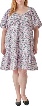 English Factory Floral Puff Sleeve Minidress