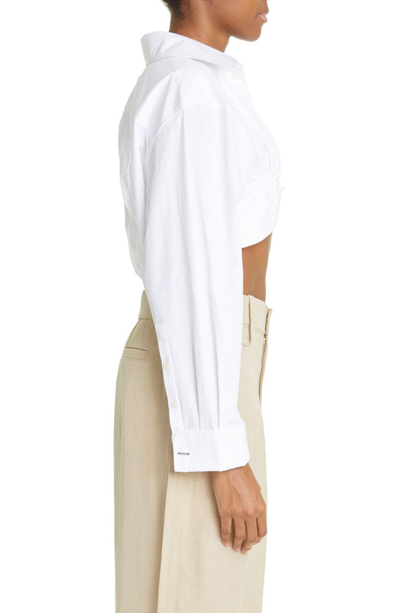 Jacquemus La Chemise Machou Cotton Poplin Bolero Shirt, Alternate, color, 