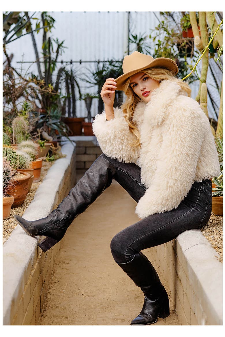Snowdrift Faux Fur Jacket, Alternate, color, IVORY