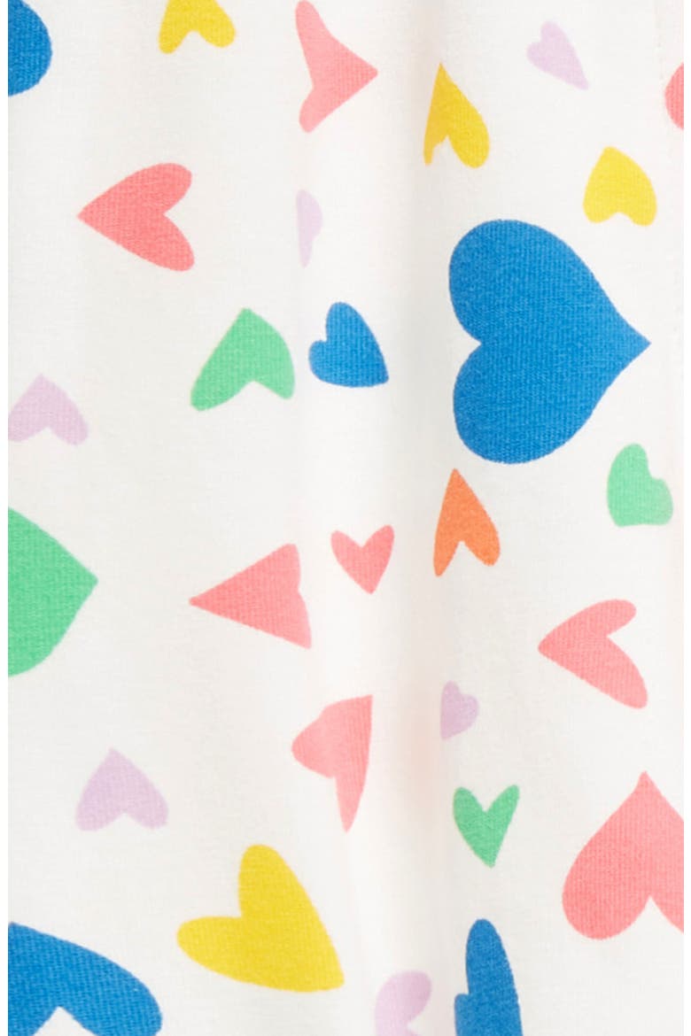 Heart Stretch Organic Cotton Footie, Alternate, color, PURPLE/ PINK