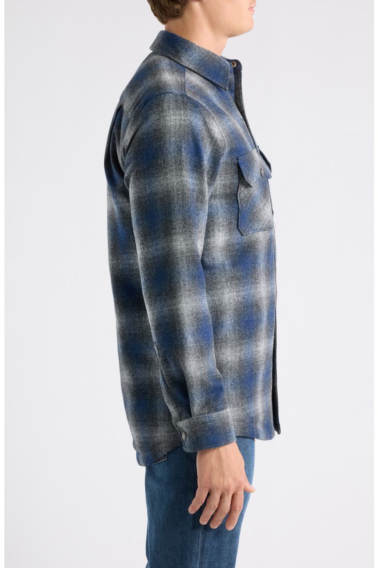 Quilted Umatilla Wool CPO Jacket, Alternate, color, CHARCOAL/ NAVY OMBRE