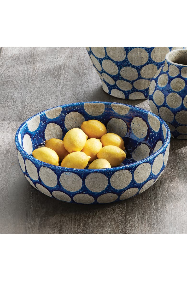 Kiley Large Handcrafted Decorative Bowl, Alternate, color, Blue