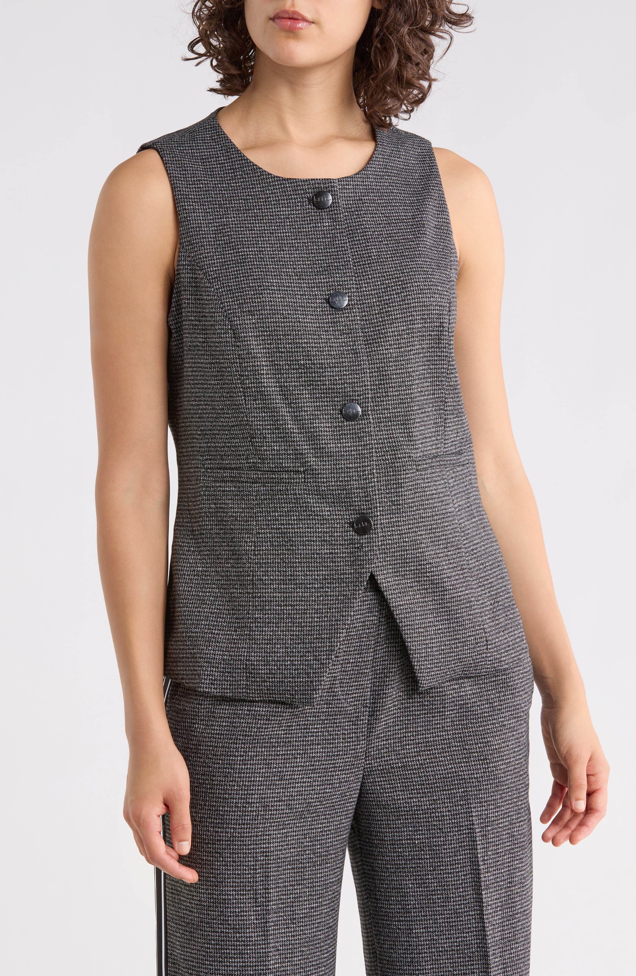 Nicole Miller Ava Houndstooth Vest