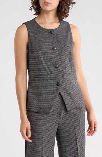 Nicole Miller Ava Houndstooth Vest
