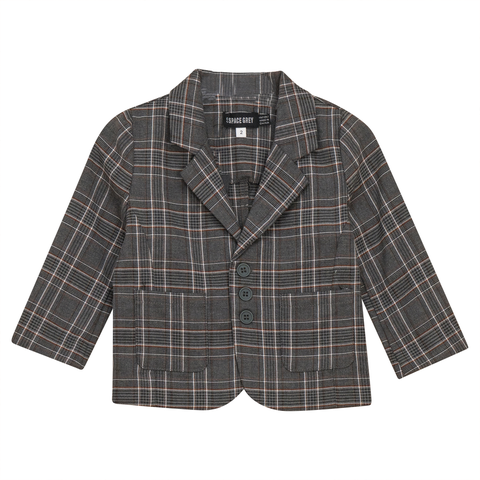 Front Button Woven Plaid Blazer (Toddler, Little Kid & Big Kid)