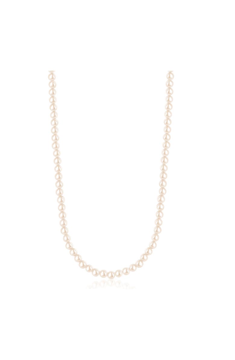 Donatello Gian Long 30 Inch Shell Pearl Necklace, Main, color, White