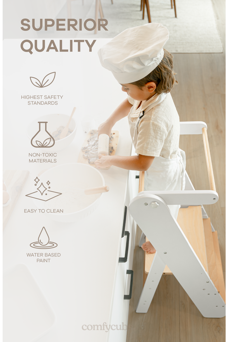 Kids Step Stool for Ages 3+, Alternate, color, White